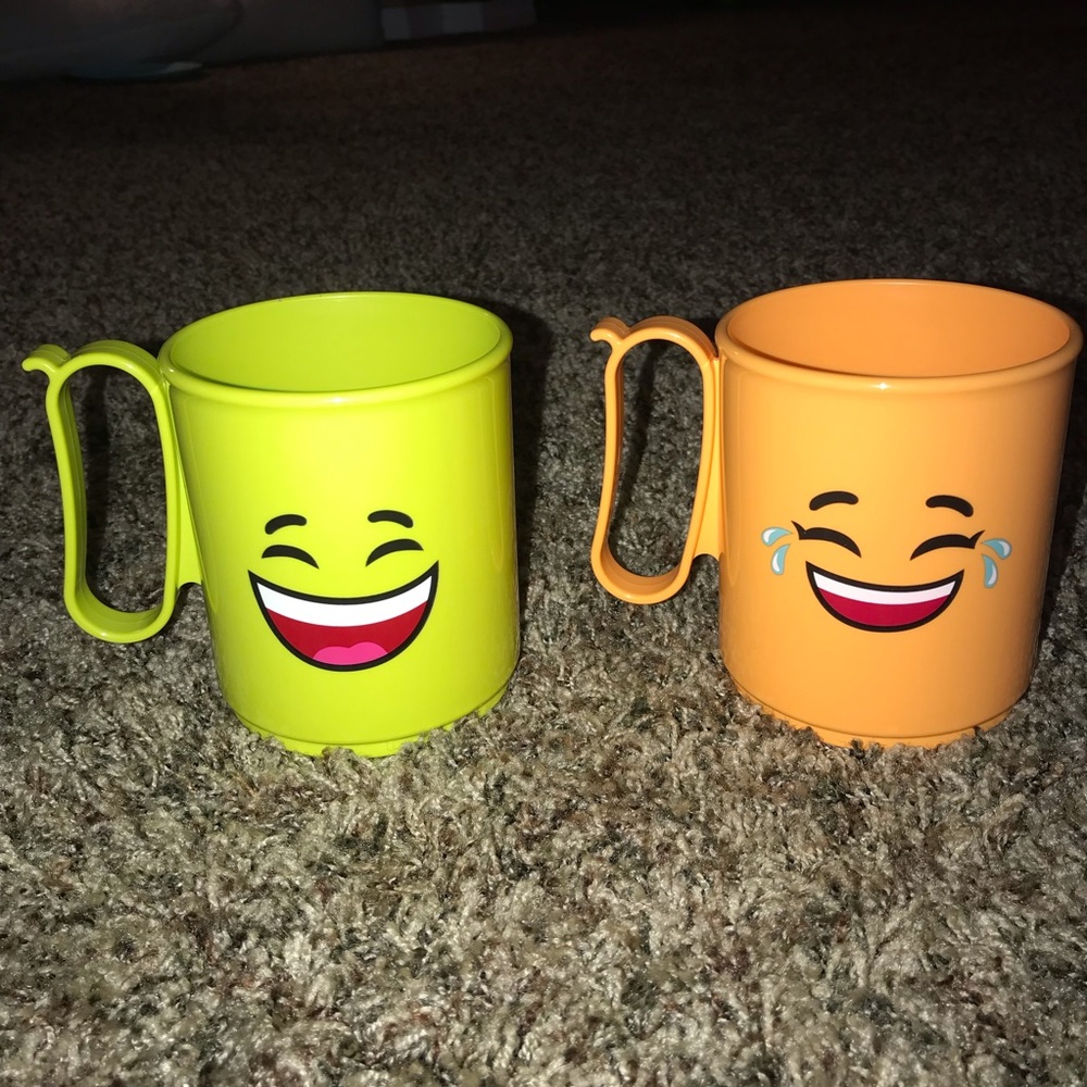 Tupperware emoji mugs